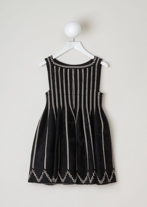 AlaÃ¯a Black dotted mini-dress  photo 2