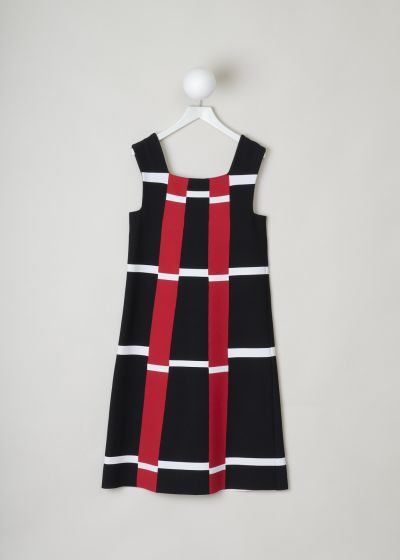 Alaïa A-line dress in black, red and white  photo 2