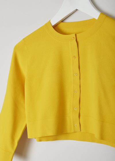AlaÃ¯a Cropped amber yellow cardigan 
