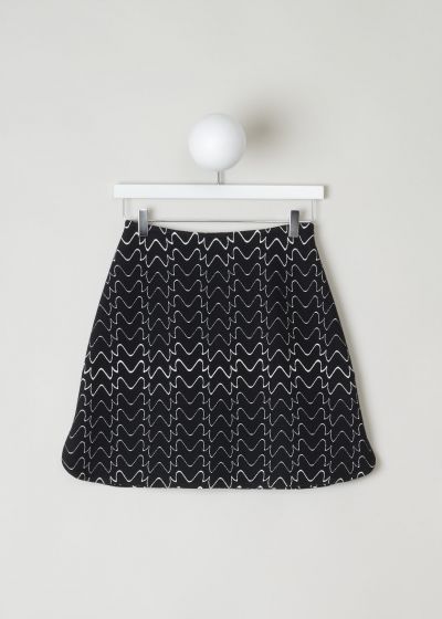 AlaÃ¯a Black and white print mini skirt photo 2