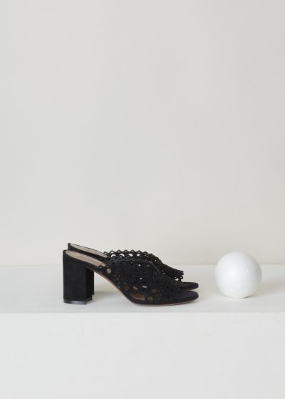 AlaÃ¯a Black heeled slip-on mules photo 2