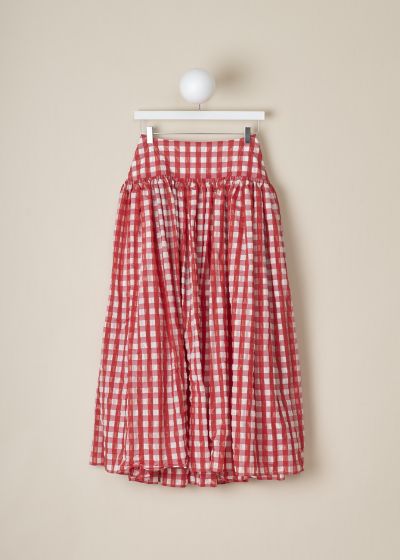 AlaÃ¯a Red gingham maxi skirt photo 2