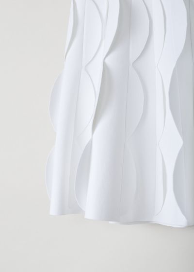 AlaÃ¯a White scalloped mini skirt 