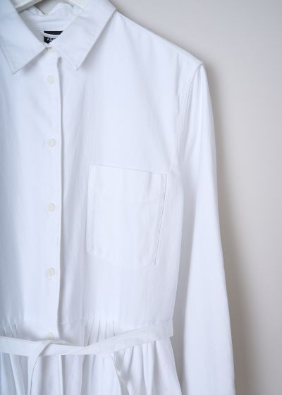 Aspesi White long sleeve shirt dress