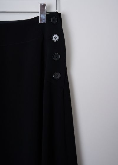 Aspesi Black A-line skirt with buttons 