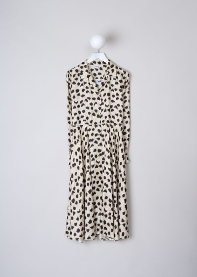 Aspesi Long sleeve midi dress with faded animal print photo 2