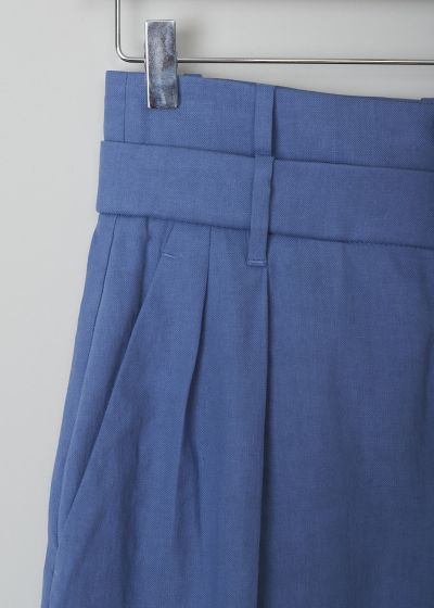 Brunello Cucinelli Blue linen bermunda pants
