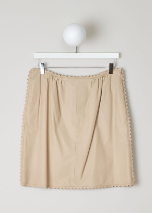 ChloÃ© Beige leather skirt with scalloped edges  photo 2