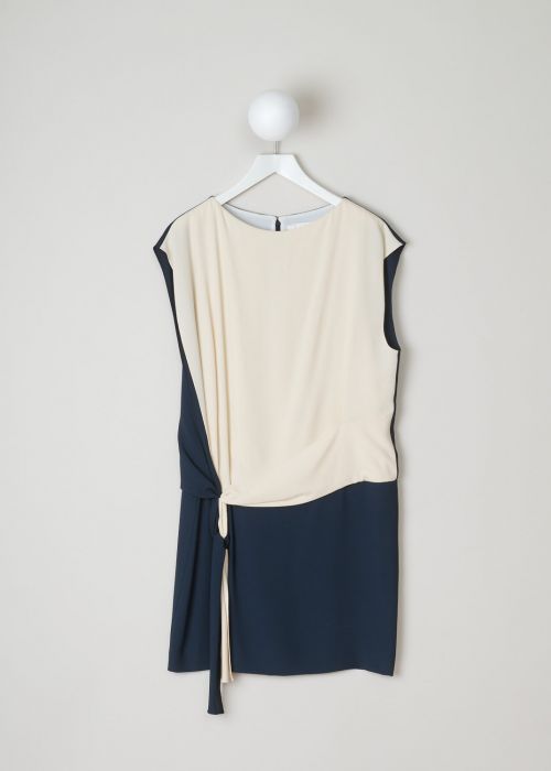 ChloÃ© Dropped waist dress in beige and blue  photo 2