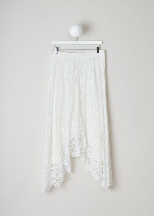 Chloé White lace skirt in an asymmetric model  photo 2