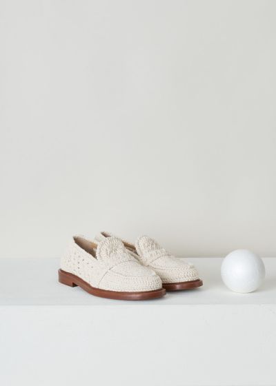 ChloÃ© Beige crochet loafers