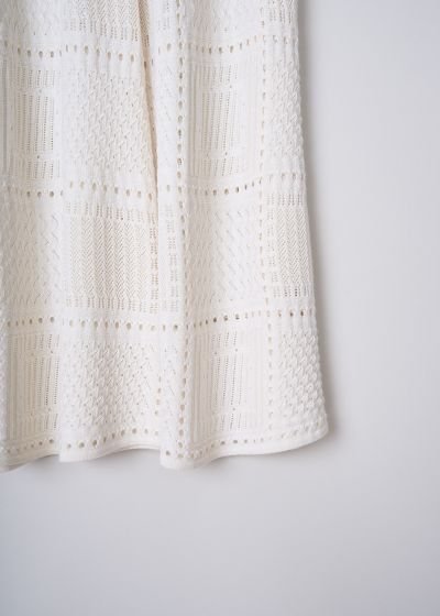 Chloé Cloudy white knitted maxi skirt