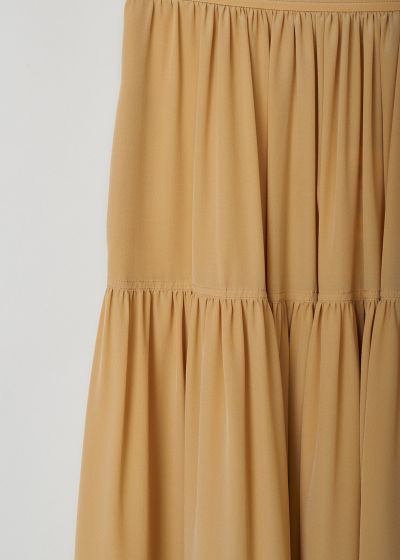 ChloÃ© Pearl beige tiered maxi skirt
