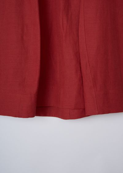 Chloé Linen A-line skirt in Peppery Red
