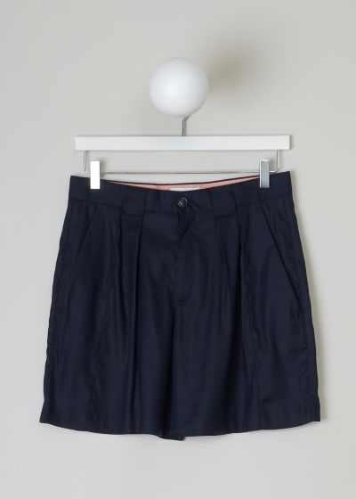 Closed Navy blue linen shorts photo 2