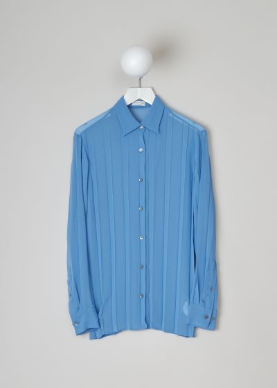 Dries van Noten Sky blue pleated Clavelly blouse photo 2