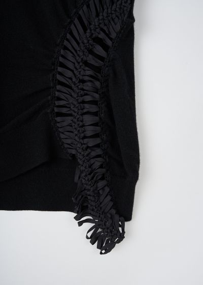 Dries van Noten Black Tayson top with intricate detailing