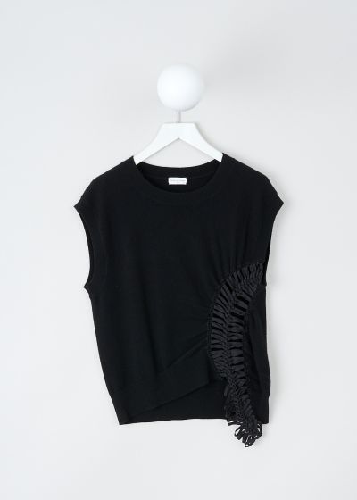 Dries van Noten Black Tayson top with intricate detailing photo 2