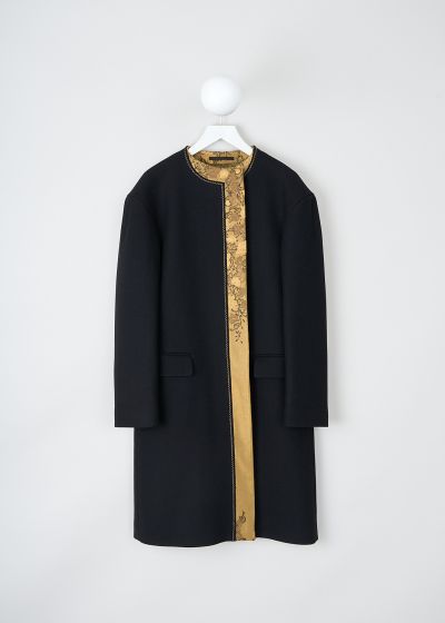 Dries van Noten Open-front Rivka coat with gold trim photo 2