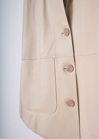 Drome Boxy beige leather jacket