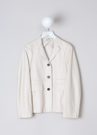 Jil Sander Single-breasted white leather jacket photo 2
