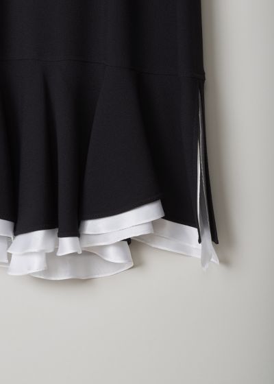 Marni Black midi dress with white trim