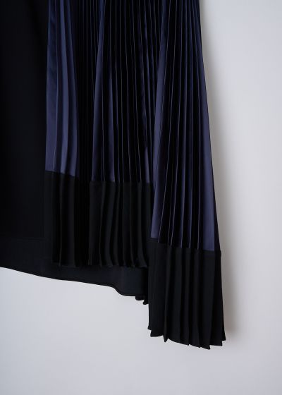 Marni Light navy and black pleated skirt