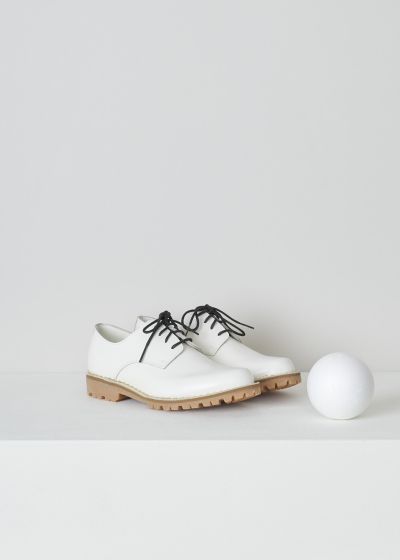 Sofie d’Hoore White derby shoes with black laces