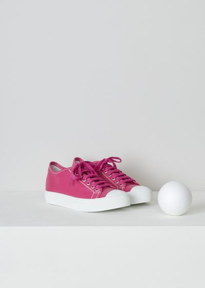 Sofie d’Hoore Fuchsia pink leather sneakers