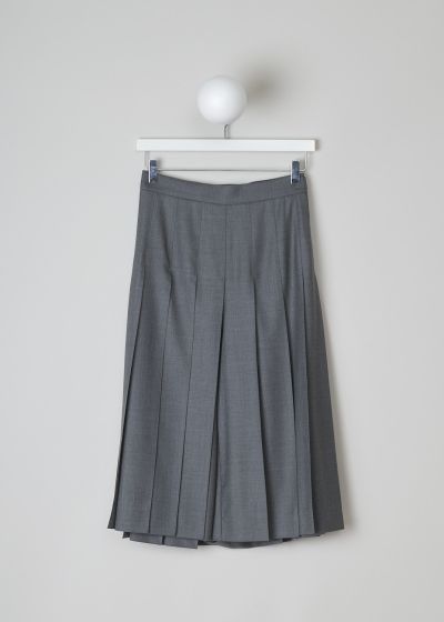 Thom Browne Pleated culottes in mid grey photo 2