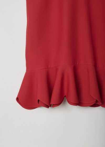 Valentino Red short sleeve dress with ruffles 