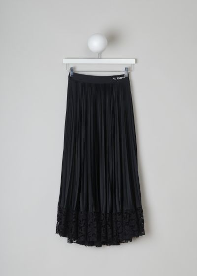 Valentino Black pleated skirt with lace trim  photo 2