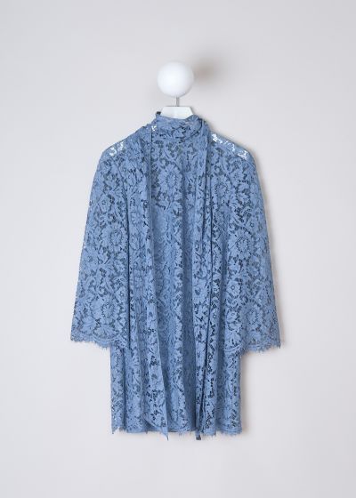 Valentino Blue lace dress with tie-detail photo 2
