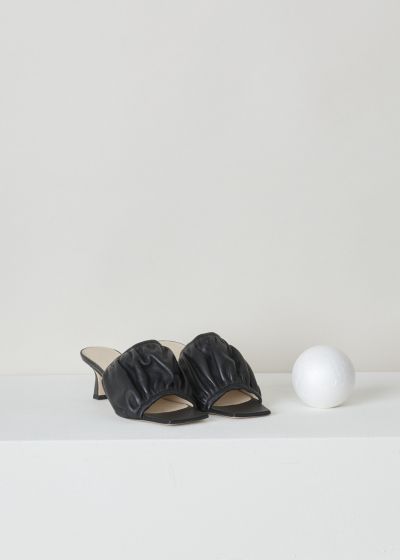 Wandler Gathered-strap Ava mules in black
