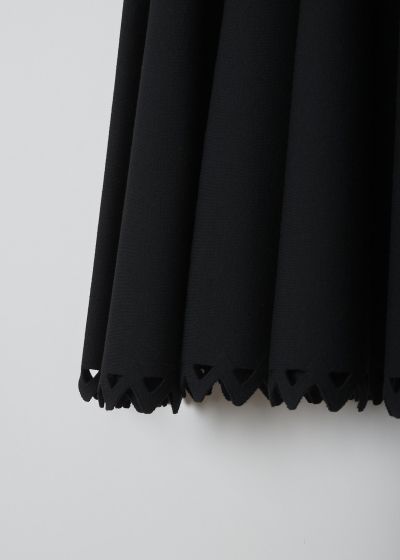 Alaïa Black sleeveless dress with cut-out hemline
