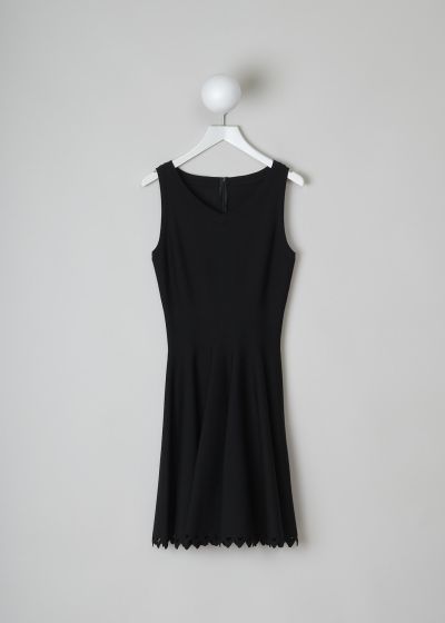 Alaïa Black sleeveless dress with cut-out hemline photo 2