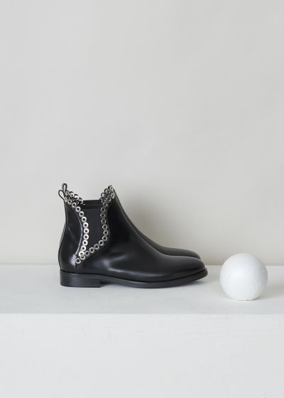 Alaïa Black Chelsea boots with silver detailing photo 2