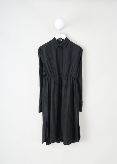 Alaïa Black broderie anglaise shirt dress photo 2