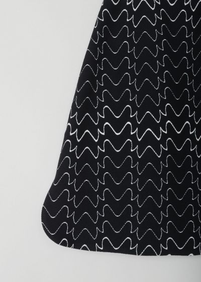 Alaïa Black and white print mini skirt