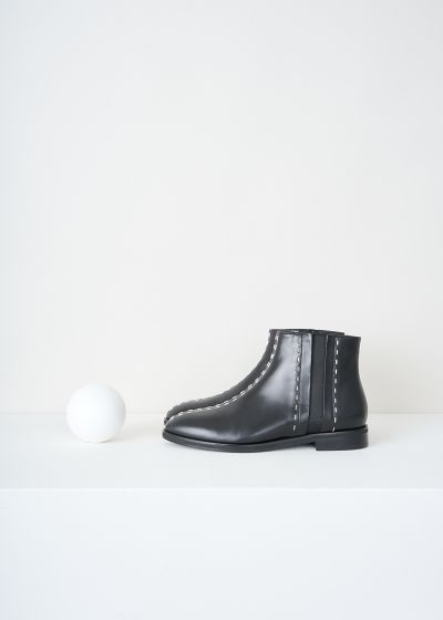 Alaïa Black Chelsea boots with silver detailing photo 2