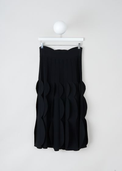 Alaïa Black scalloped midi skirt photo 2