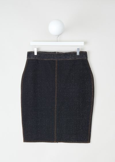 Alaïa Denim-style pencil skirt photo 2