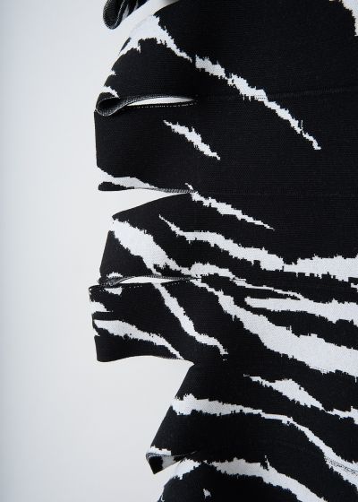 Alaïa Zebra-print cut-out pencil skirt