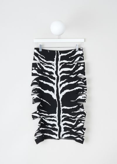 Alaïa Zebra-print cut-out pencil skirt photo 2