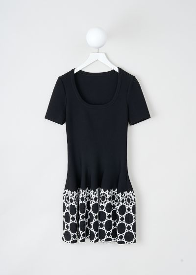 Alaïa Black fitted dress with diamond-print photo 2