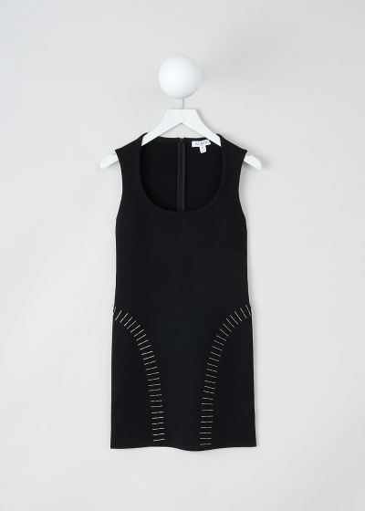 Alaïa Black embroidered stretch-wool dress photo 2