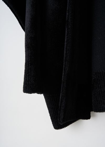 Alaïa Black shiny velvet knit cardigan