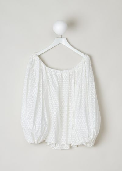 Alaïa Slightly see-through oversized top in white photo 2