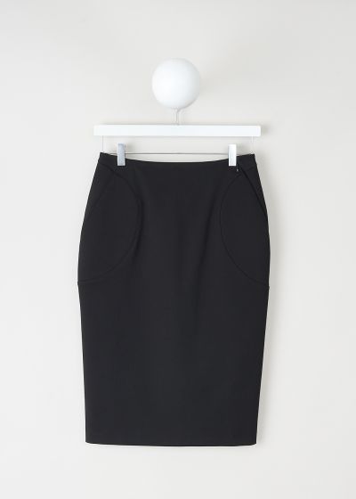 Alaïa Black pencil skirt with padded inserts photo 2