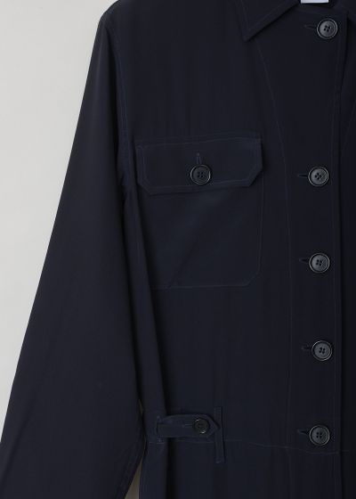 Aspesi Navy blue silk jumpsuit